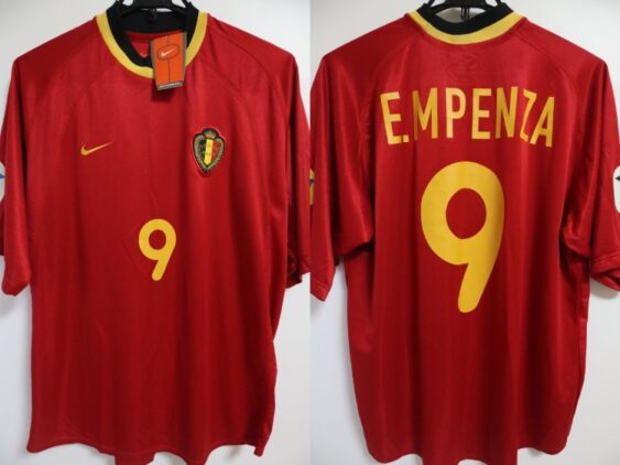 2000-2001 Belgium National Team Jersey Home E.Mpenza #9