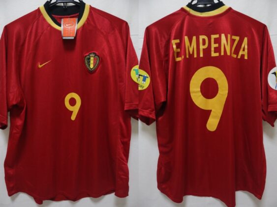 2000-2001 Belgium National Team Jersey Home E.Mpenza #9
