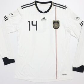 2010-2011 Germany National Team Player Jersey Home Badstuber #14 Long Sleeve - Image 2