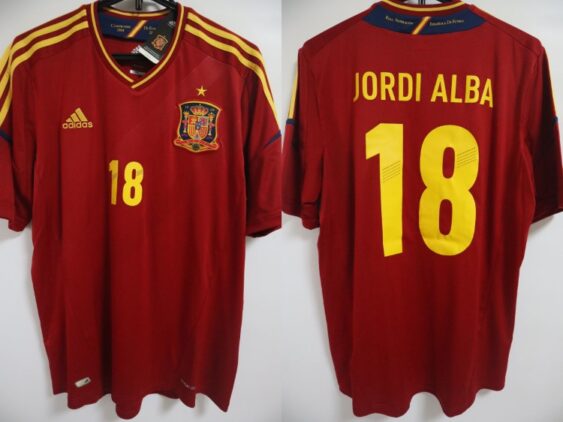 2012-2013 Spain National Team Jersey Home Jordi Alba #18