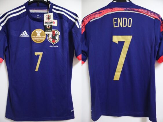 2015 Japan National Team Jersey Home Endo #7 with AFC Asian Cup Champions 2011 Badge