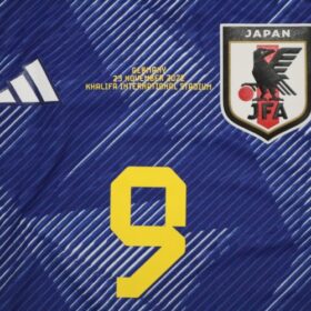 2022 Japan National Team Player Jersey Home Mitoma #9 with Match Day Logo - Image 4