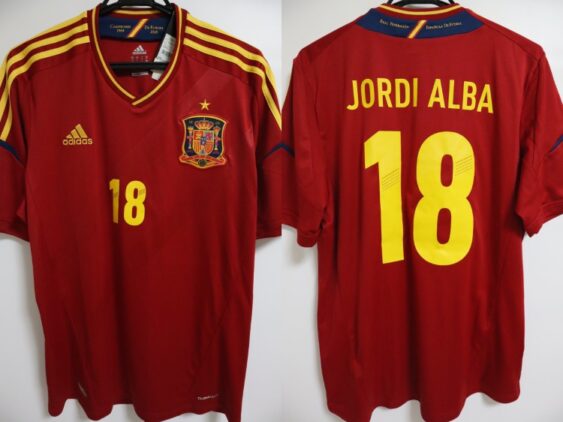 2012-2013 Spain National Team Jersey Home Jordi Alba #18