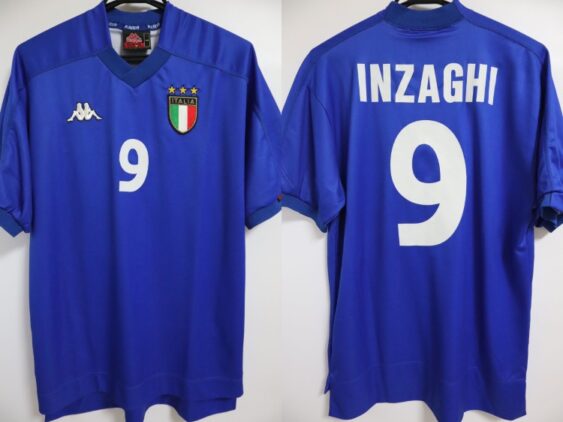 1999-2000 Italy National Team Jersey Home Inzaghi #9
