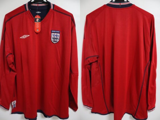 2002-2003 England National Team Jersey Away Long Sleeve