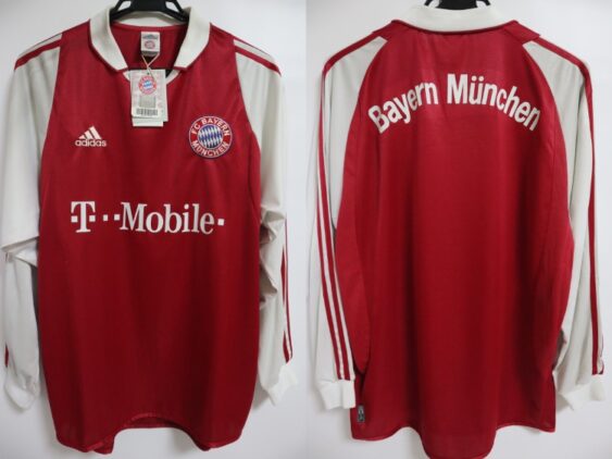 2003-2004 FC Bayern Munchen Jersey Home Long Sleeve
