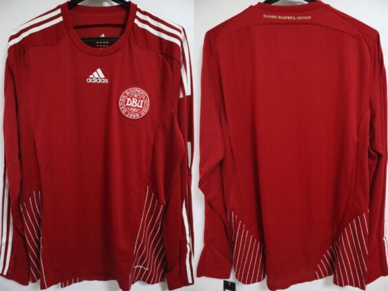 2008-2009 Denmark National Team Player Jersey Home Formotion Long Sleeve