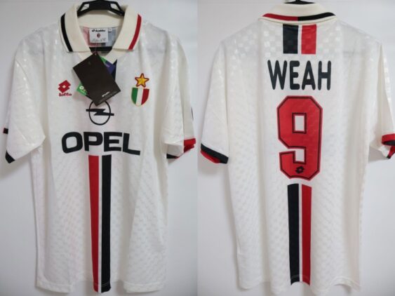 1996-1997 AC Milan Jersey Away Weah #9